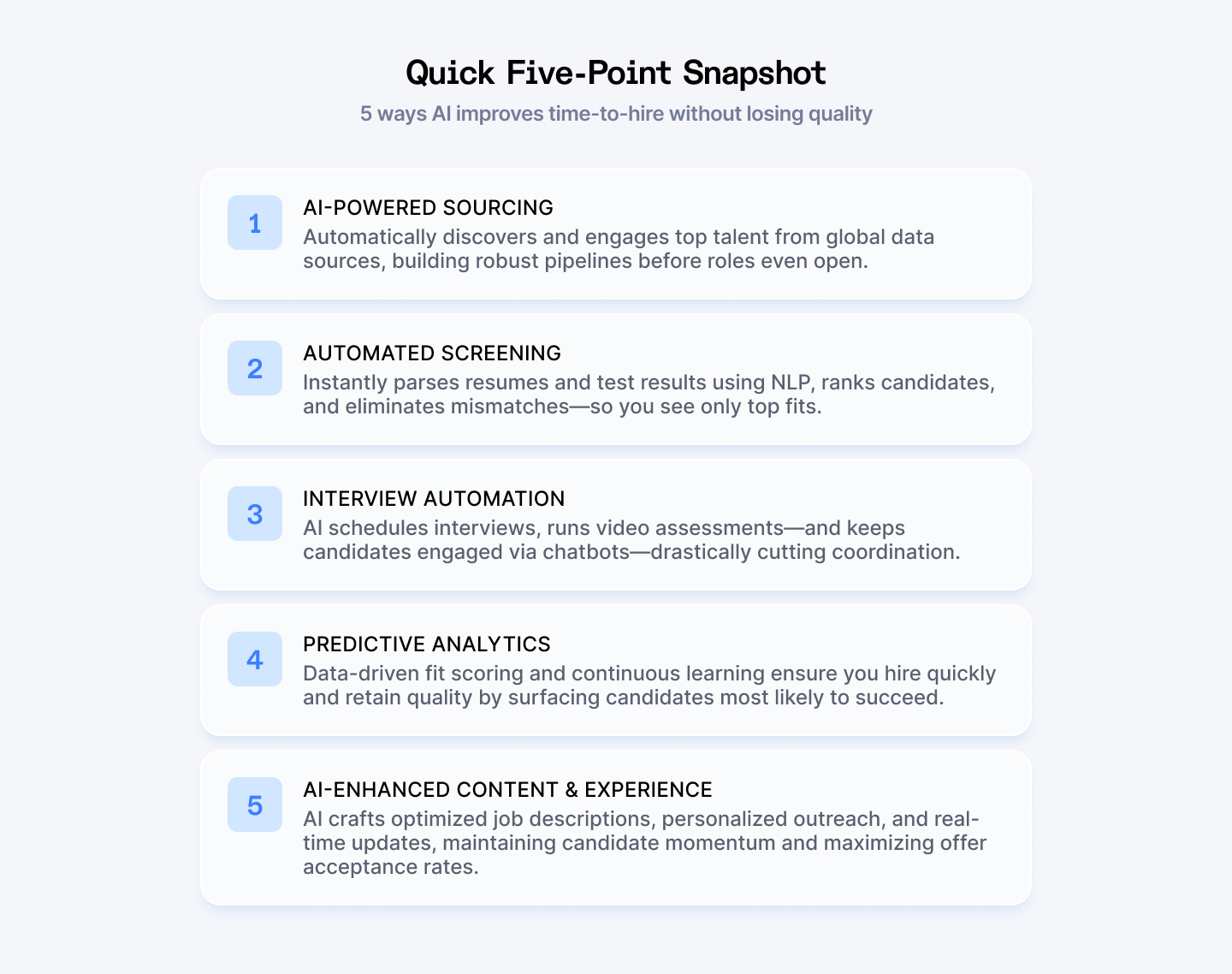 5 ways Ai improves time-to-hire without losing quality